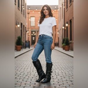 Blowfish Black Buckle Boots‎